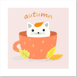 Autumn Cat Posters and Art